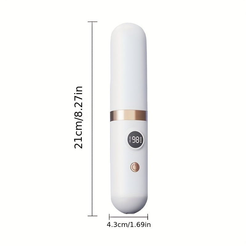 New Portable Hair Straightening Comb, USB rechargeable, 4000mAh battery, includes charging dock. Intelligent digital temperature control, dual use for straightening and curling, long-lasting hold without damaging hair(GREY)