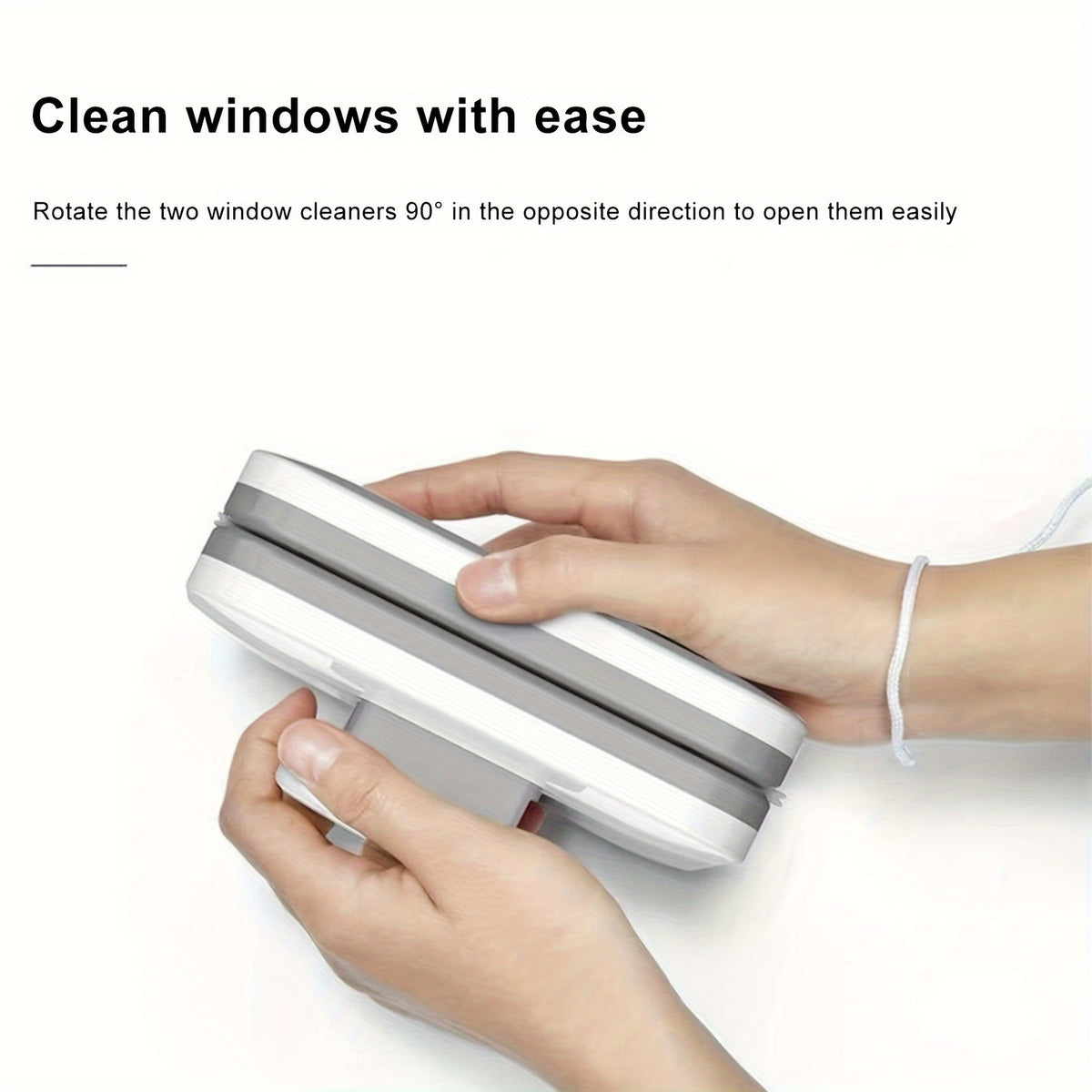 "Turn &amp; Clean: The 90° Rotating Window Cleaner That Does Both Sides at Once!"
