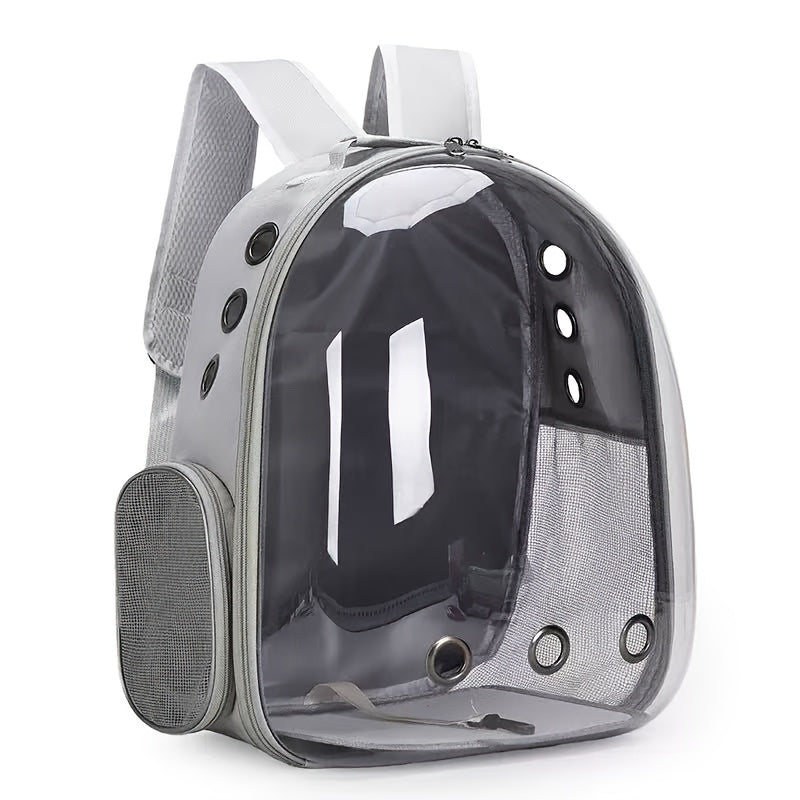 BLACK Replacement Transparent Pet Backpack with Zipper Closure - Heavy-Duty Structure, Ventilated and Padded Lining - Portable Travel Carrier for Cats, Small Dogs, Airplanes, Trains, Cars - Safe and Comfortable Carrier Backpack for Busy Pet Owners - Ideal