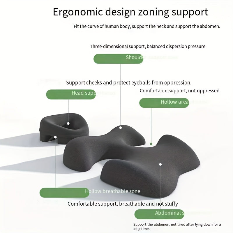 Comfort Zoning, No Fatigue—Ergonomic Beauty Bed Pillow Set（dark gray）