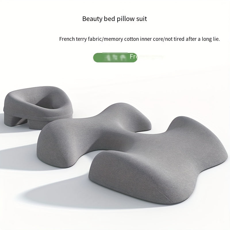 Comfort Zoning, No Fatigue—Ergonomic Beauty Bed Pillow Set（dark gray）