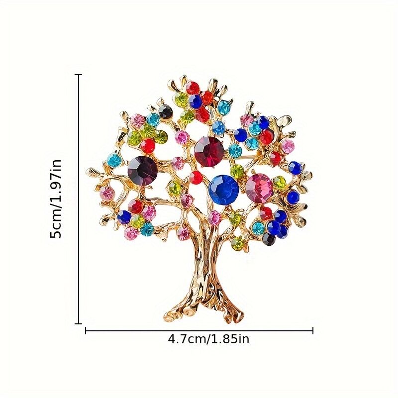 "Everlasting Growth" Tree Crystal Brooch: Carving Eternal Life with Sparkling Branches, Infusing Daily Wear with the Poetic Guarding Power of Nature