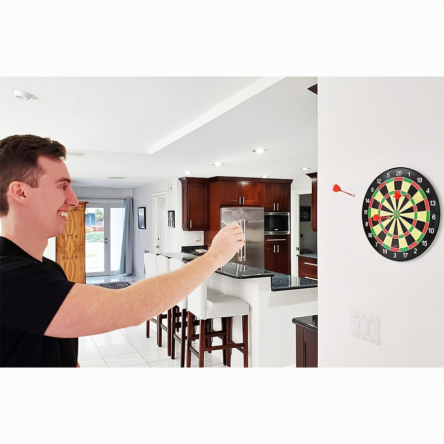 17-inch Red and Green Magnetic Dartboard, 40.5 cm in Diameter, Includes 12 Strong Magnetic Darts and Damage-Free Hooks, Safe and Portable for Both Entertainment and Competition.