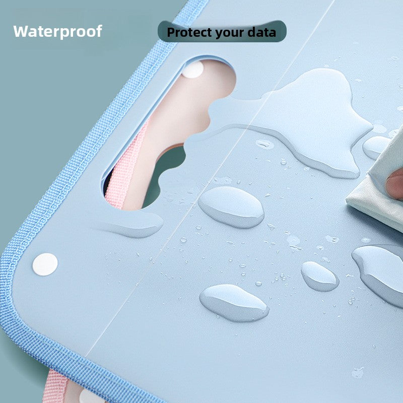 13-Pocket Accordion File Folder — A4 Portable Vertical Folding Organizer with Index Tabs, Suitable for School, Office, Student, and Professional Document Organization, Made of High-Clarity Waterproof Material, Expandable Multi-Functional File Pouch（PURPLE