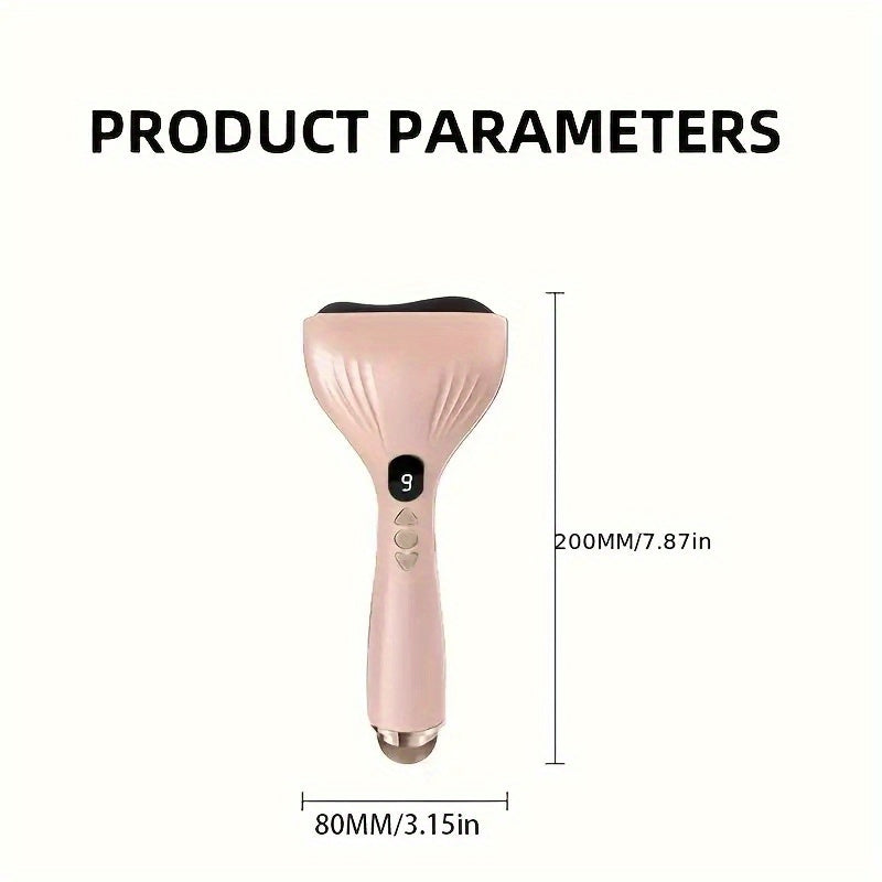 USB Electric Gua Sha Massager, Electric Massager, Heated Vibration Gua Sha Board, Suitable for Neck, Shoulder, and Back Massage Tools, Ideal for Beauty/Daily Relaxation, Home Personal Care Tool（WHITE）