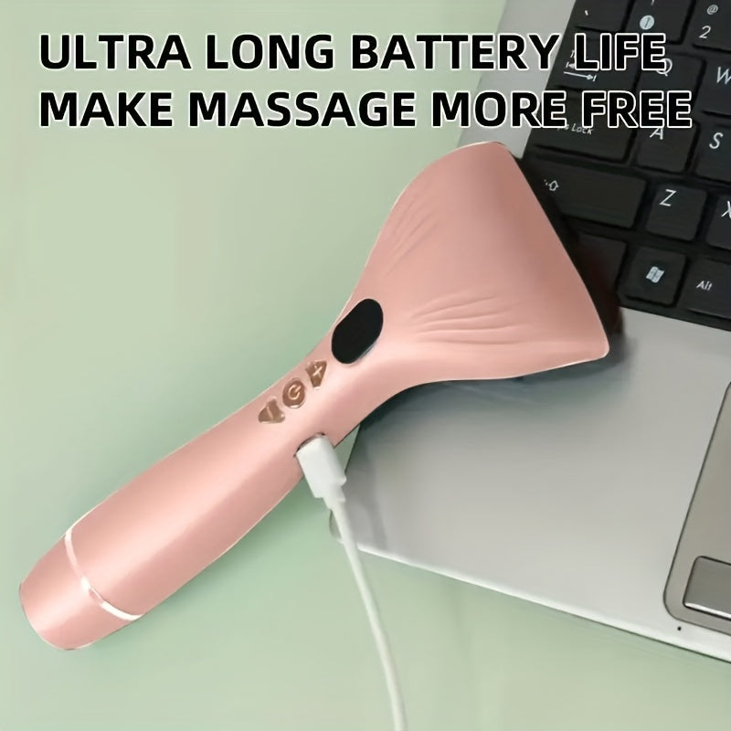 USB Electric Gua Sha Massager, Electric Massager, Heated Vibration Gua Sha Board, Suitable for Neck, Shoulder, and Back Massage Tools, Ideal for Beauty/Daily Relaxation, Home Personal Care Tool（WHITE）