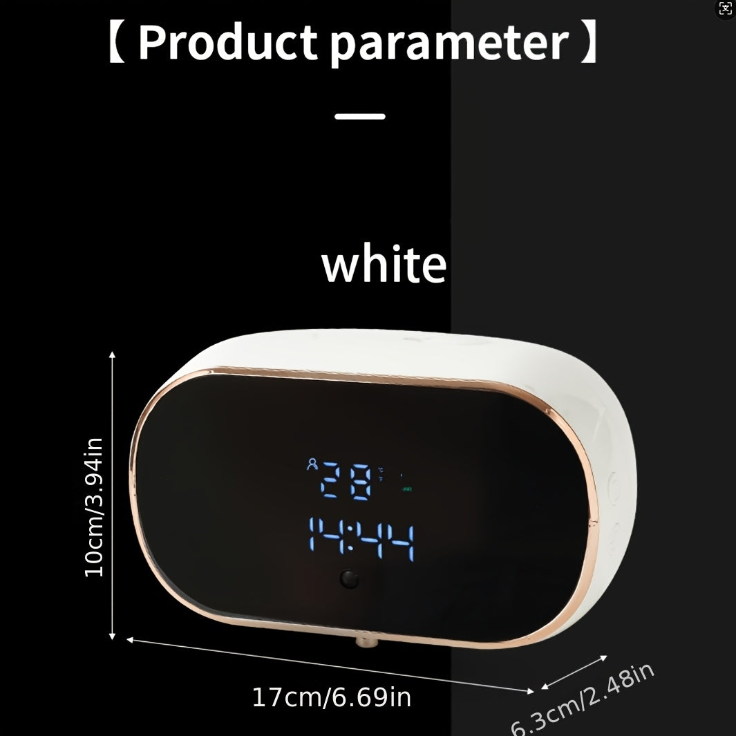 Sensor-Activated Automatic Soap Dispenser, Digital Display Screen, Type-C Charging, Upgraded Infrared Sensing, Extra-Large Battery for Extended Usage, Three-Level Foam Volume Adjustment, Ultra-Fine Foam Hand Soap Dispenser（white）