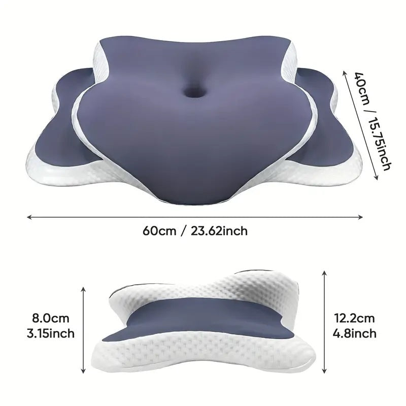 Side Sleeper Neck Pillow | Odor-Free, Light Beige Friendly Design, Comfortable Sleep Posture, Polyester Material, Hand Wash Only