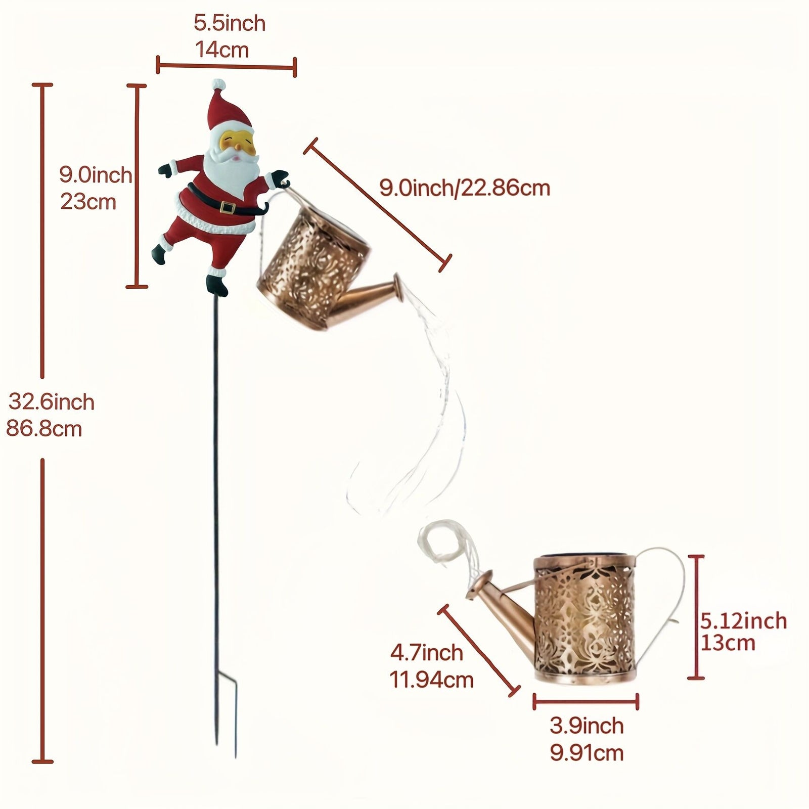 Outdoor Santa Claus Light with Water Sprinkler Effect