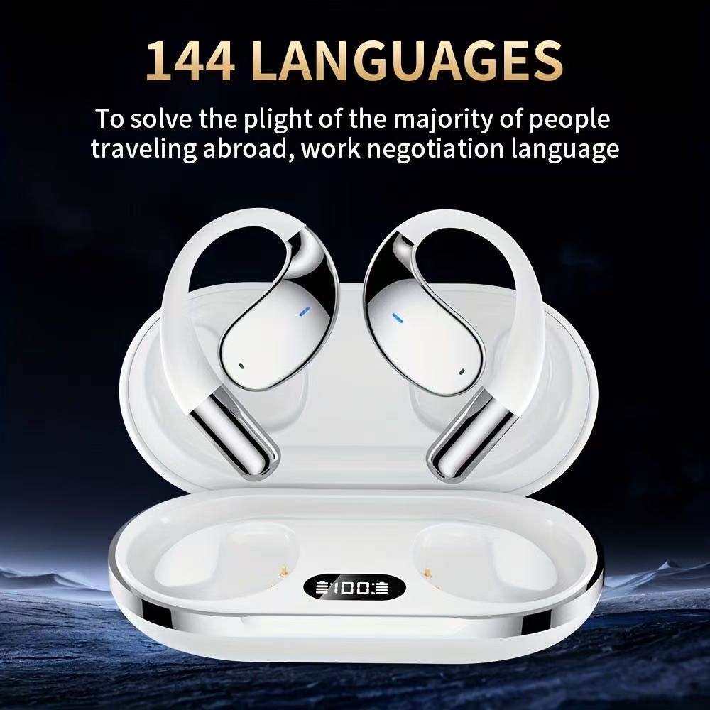 AI Translation Earbuds | Real-Time Translation for 144+ Languages | Smart Meeting Assistant | Secure and Private Design