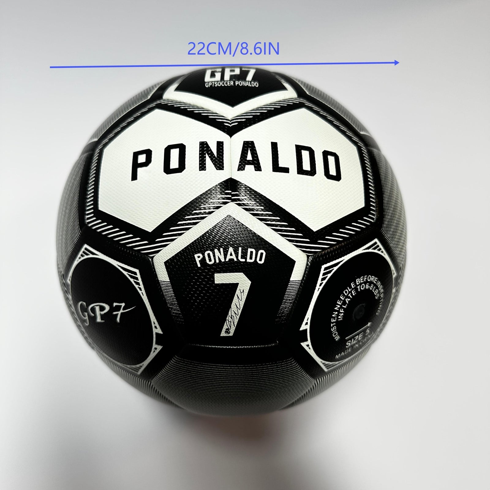 5th fans collect gifts Christmas Boxing Day black and white cool football with pump air needle net bag.soccer
