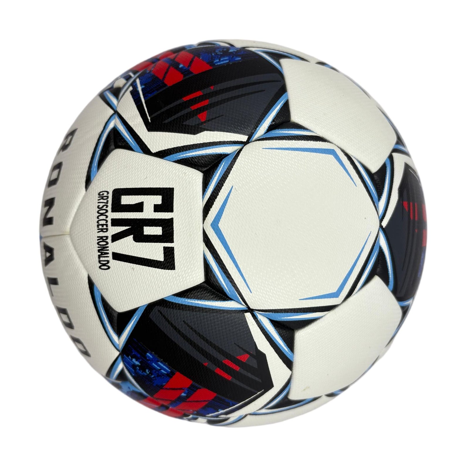 A black, red and blue graffiti football, made of PU, containing a pump+air needle+net bag, a gift for Christmas Boxing Day,soccer