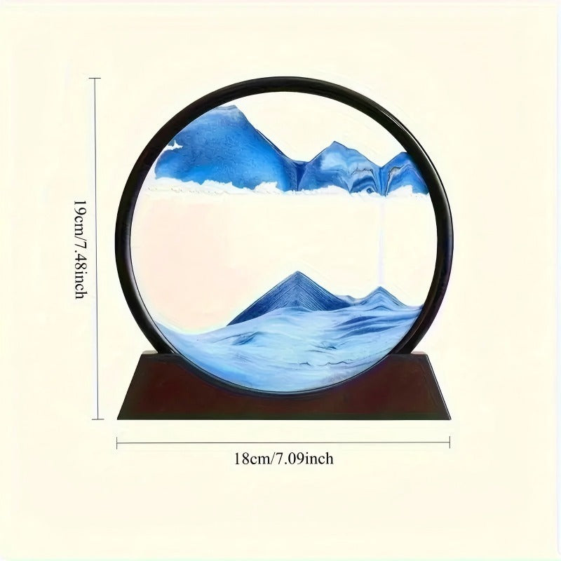 Flowing Sand Art: Adjustable Speed, New Scenery with Every Turn, Calming and Pleasing to the Eye(PURPLE)