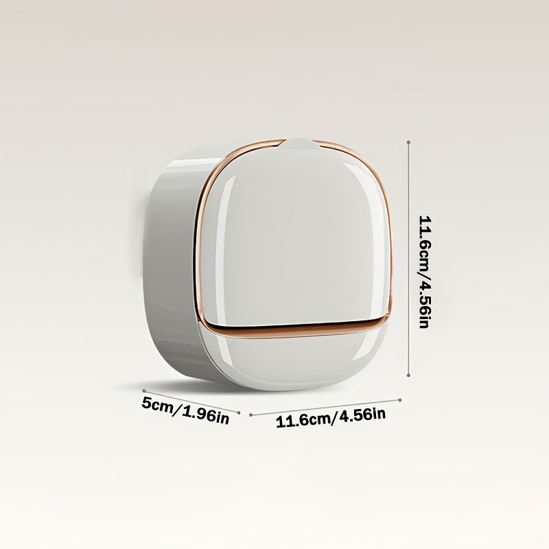 No-Drill High-End Drain Household Soap Holder, Waterproof ABS Soap Dish Organizer, Suitable for Bathrooms and Shower Rooms, Bathroom Accessory, Ideal Choice for Soap Dish and Soap Holder（white)）