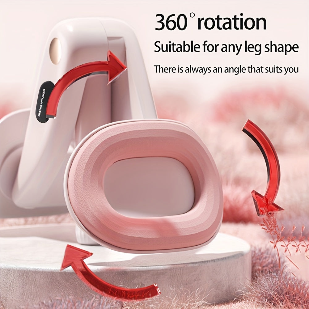 Adjustable Resistance Leg Trainer｜Home 360-Degree Rotatable Shaping, Anti-Slip Spring Strength Workout for Thighs and Arms（pink）