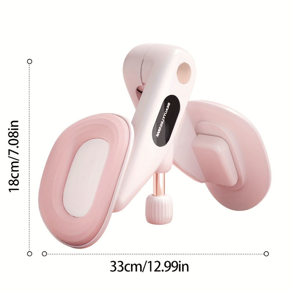 Adjustable Resistance Leg Trainer｜Home 360-Degree Rotatable Shaping, Anti-Slip Spring Strength Workout for Thighs and Arms（pink）