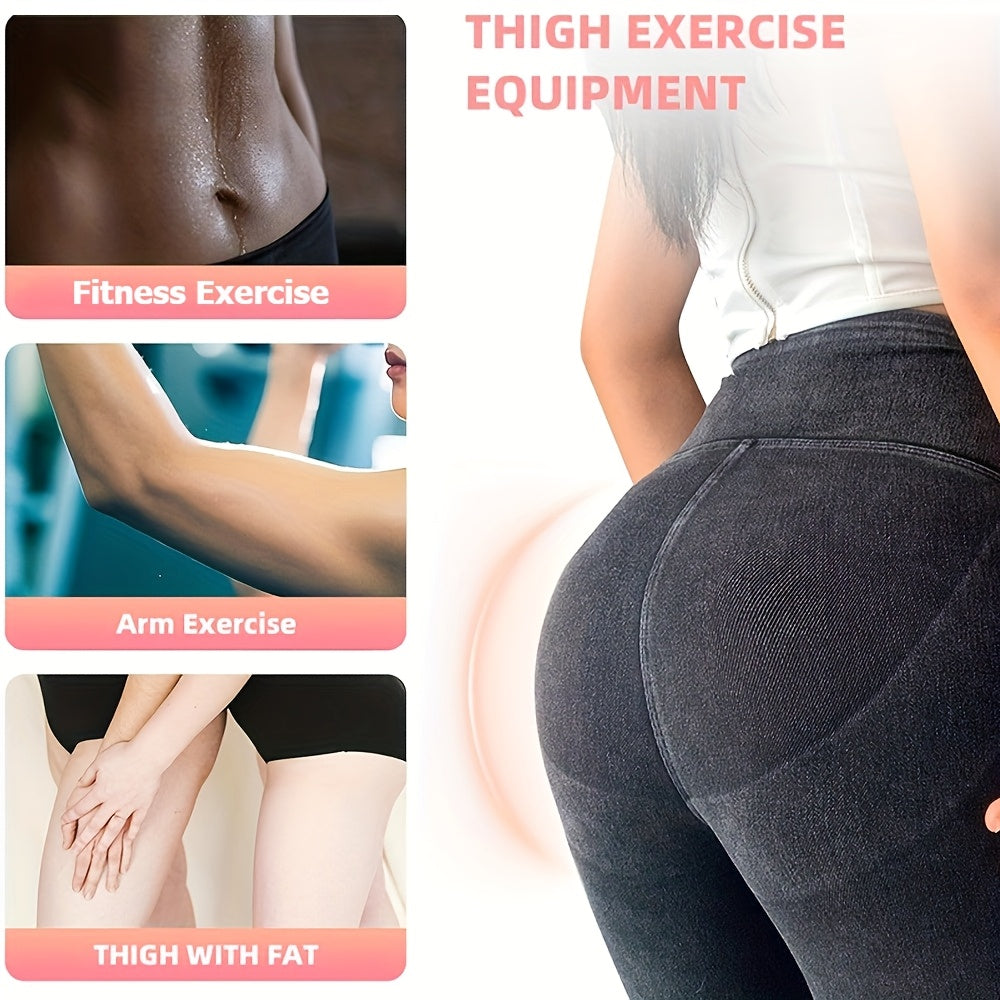 Adjustable Resistance Leg Trainer｜Home 360-Degree Rotatable Shaping, Anti-Slip Spring Strength Workout for Thighs and Arms（pink）