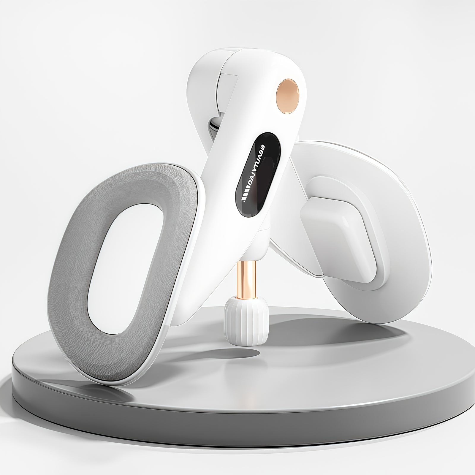 Adjustable Resistance Leg Trainer｜Home 360-Degree Rotatable Shaping, Anti-Slip Spring Strength Workout for Thighs and Arms（pink）