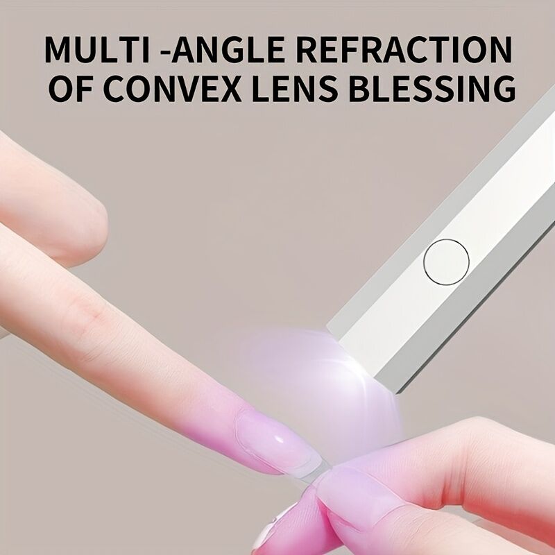 A compact portable gel nail polish lamp with a digital display — this wireless lamp lights up quickly and is perfect for home nail salons and travel.