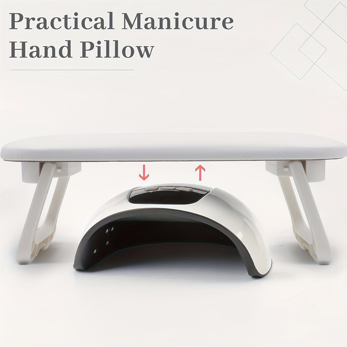 Grey Dual-Use Hand Pillow: Combines Manicure Support and Portable Folding, Ergonomic Design, Suitable for Multiple Scenarios, Providing Comfort Anytime