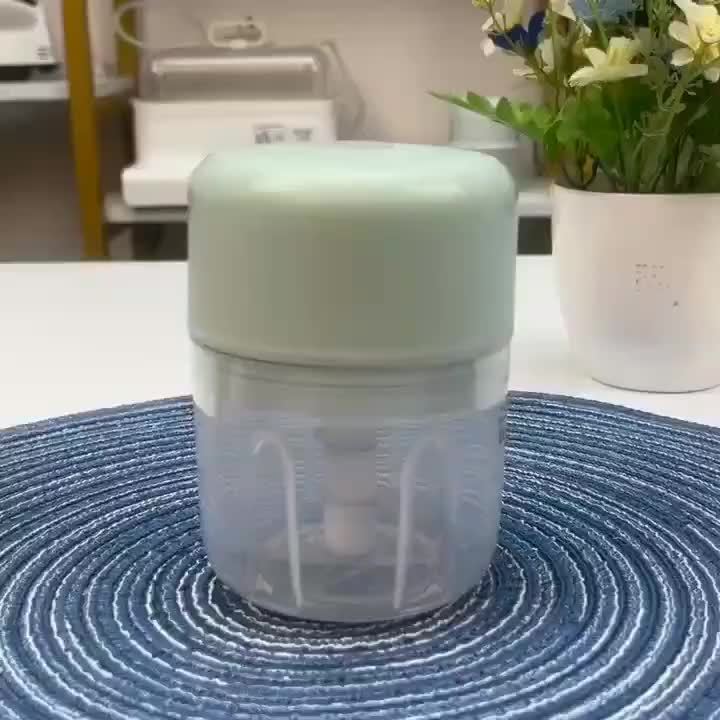 GREEN Mini Electric Garlic Chopper, Meat Grinder, and Vegetable Chopper, USB Rechargeable Mini Food Blender, Efficient Small Food Processor, Suitable for Ginger, Chili, Fruits, and Meat