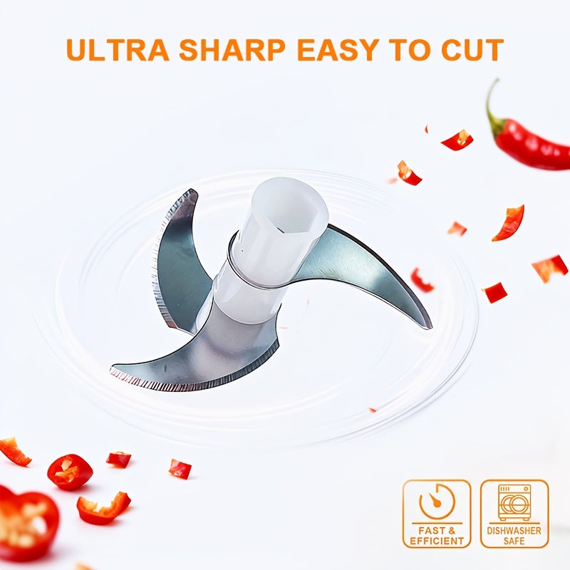 PINK Mini Electric Garlic Chopper, Meat Grinder, and Vegetable Chopper, USB Rechargeable Mini Food Blender, Efficient Small Food Processor, Suitable for Ginger, Chili, Fruits, and Meat