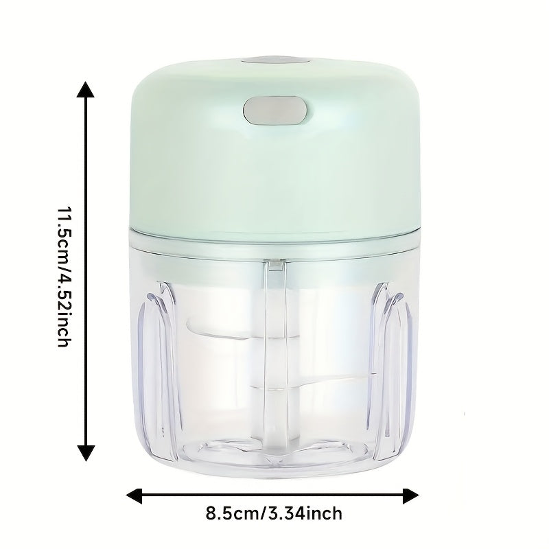 PINK Mini Electric Garlic Chopper, Meat Grinder, and Vegetable Chopper, USB Rechargeable Mini Food Blender, Efficient Small Food Processor, Suitable for Ginger, Chili, Fruits, and Meat