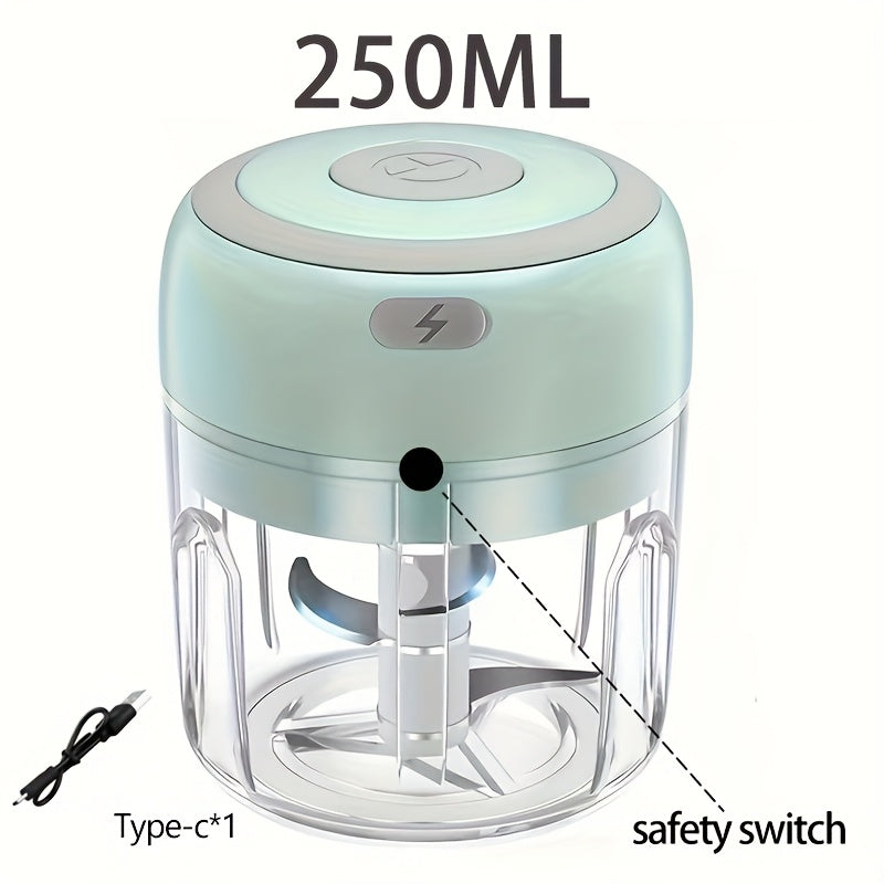 PINK Mini Electric Garlic Chopper, Meat Grinder, and Vegetable Chopper, USB Rechargeable Mini Food Blender, Efficient Small Food Processor, Suitable for Ginger, Chili, Fruits, and Meat