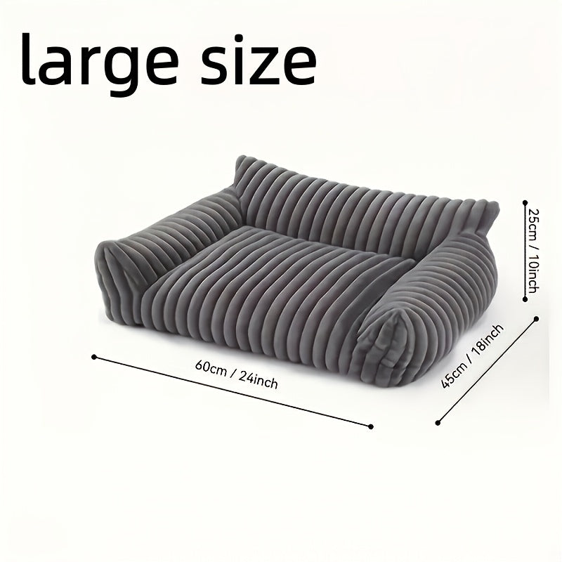 GREY Comfortable Cat Sofa, Cute and Soft Cat Bed, Cat House Breathable Cat Sleeping Basket, Suitable for Large, Medium, and Small Cats for Year-Round Sleeping Use, Cozy Pet Bed, Cat Furniture, Modern Pet Furniture, Fashionable Cat Perch, Comfortably Fille