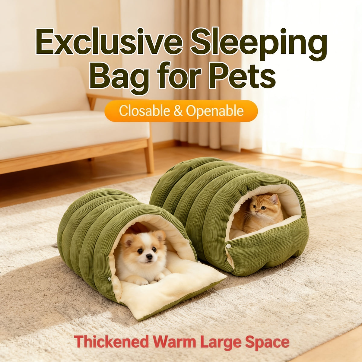 High-Elasticity Warm Cat Bed: 45×30×19cm Wrapped Design, Striped Fleece + Arctic Fleece Heat Retention, Removable & Washable（light purple）