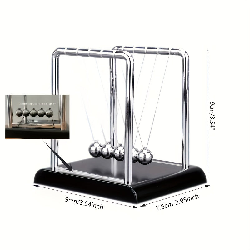 Newton's Cradle, made of durable PP material, is both a desktop physics demonstration pendulum and a stress-relieving decorative piece for offices and homes, ideal as a creative gift.