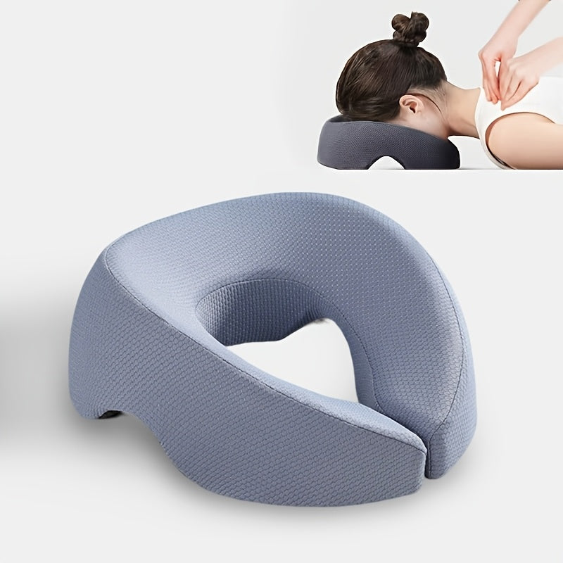 GREY Soft O-shaped/U-shaped Face Pillow for Beauty Salons/Spa Massage, Ergonomic Face Pillow, Multi-functional Suitable for Adult Facial Care and Relaxation, Multi-functional Neck and Face Support Comfort Face Pillow
