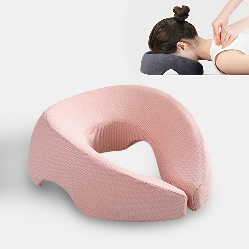 Navy blue Soft O-shaped/U-shaped Face Pillow for Beauty Salons/Spa Massage, Ergonomic Face Pillow, Multi-functional Suitable for Adult Facial Care and Relaxation, Multi-functional Neck and Face Support Comfort Face Pillow