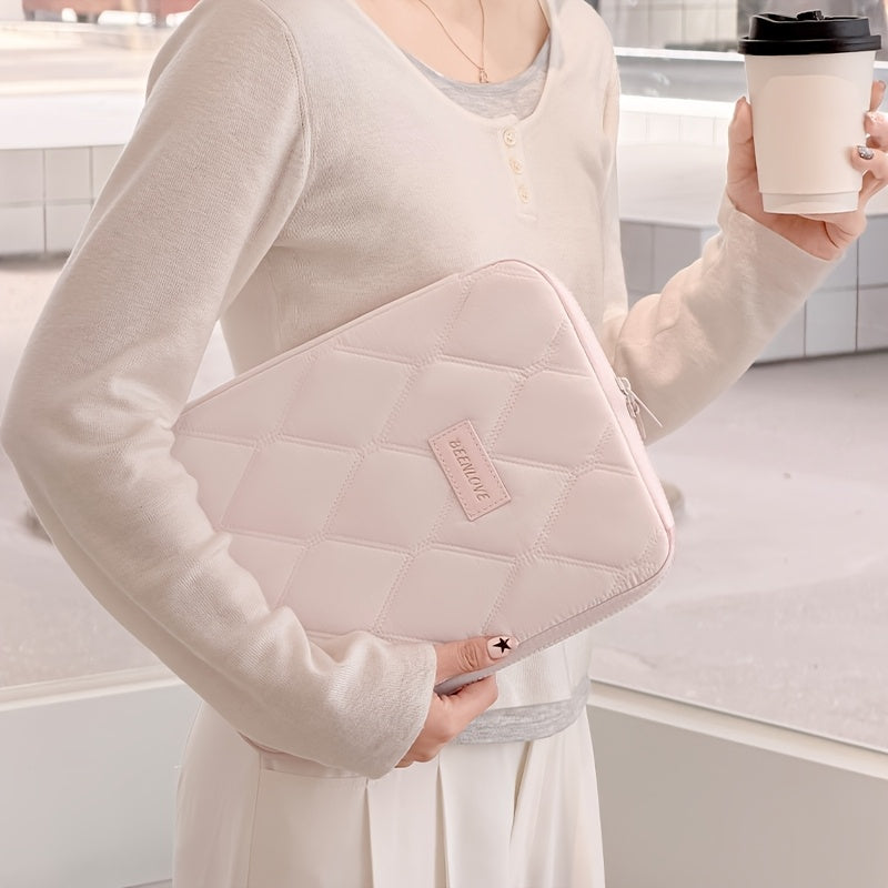 (grey)**BEENLOVE Tablet Storage Bag: 180° Full-Open Independent Compartment, Shockproof & Portable, Multifunctional Design**