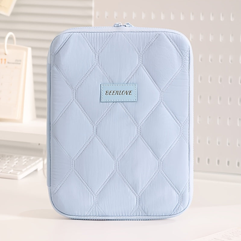 (grey)**BEENLOVE Tablet Storage Bag: 180° Full-Open Independent Compartment, Shockproof & Portable, Multifunctional Design**