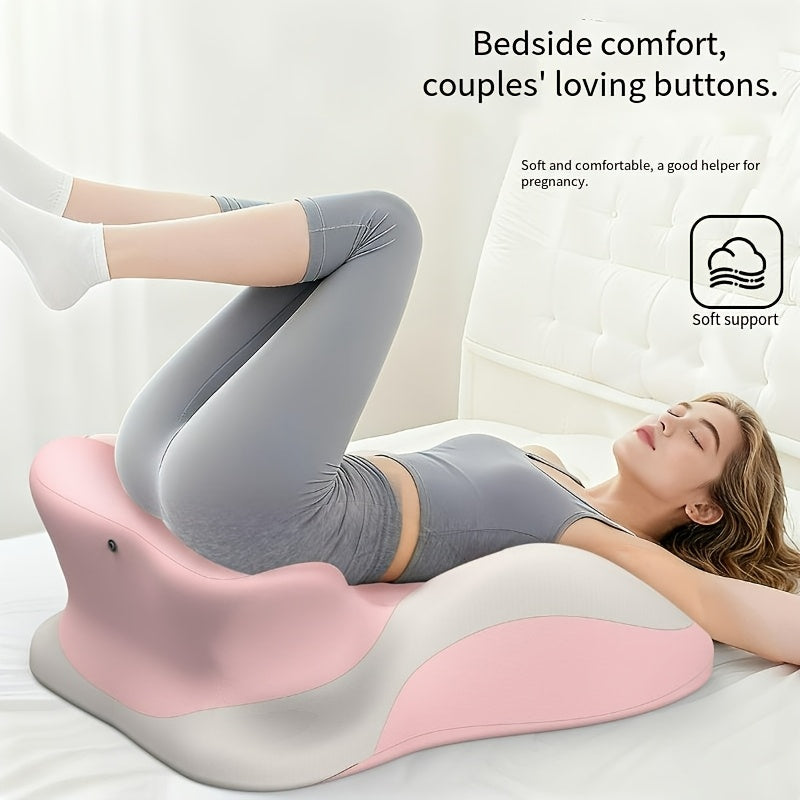 Bed Stomach-Sleep Pillow - Multi-functional Prone Position Pillow for Stomach Sleeping, Phone Use, Reading, Couples Fun Play, Intimacy Aid for Couples, Bed Hip Elevation Tool, Pā Pā Pillow（PINK）