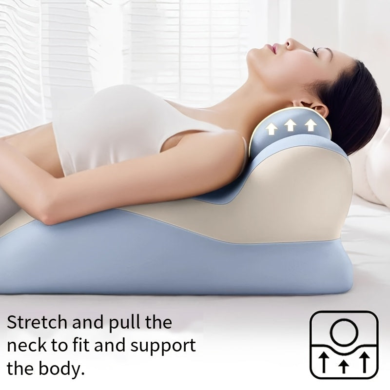 Bed Stomach-Sleep Pillow - Multi-functional Prone Position Pillow for Stomach Sleeping, Phone Use, Reading, Couples Fun Play, Intimacy Aid for Couples, Bed Hip Elevation Tool, Pā Pā Pillow（BLUE）