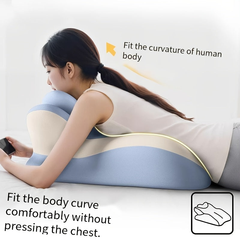 Bed Stomach-Sleep Pillow - Multi-functional Prone Position Pillow for Stomach Sleeping, Phone Use, Reading, Couples Fun Play, Intimacy Aid for Couples, Bed Hip Elevation Tool, Pā Pā Pillow（YELLOW）