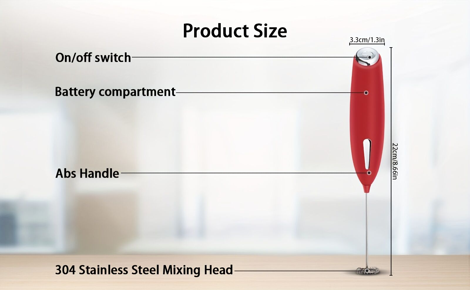 BLACK**Handheld Electric Frother | 10000 RPM Powerful Motor, One-Touch Start/Stop, Easily Froths, Mixes, and Blends – Your Kitchen Drink Essential Helper**
