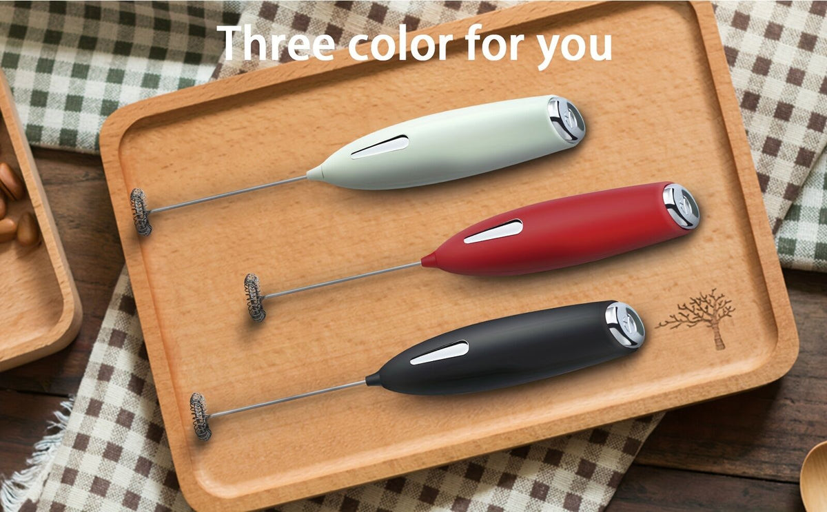 **Handheld Electric Frother | 10000 RPM Powerful Motor, One-Touch Start/Stop, Easily Froths, Mixes, and Blends – Your Kitchen Drink Essential Helper**WHITE