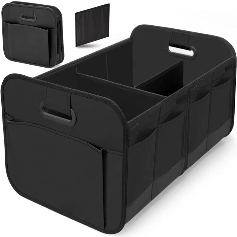 Black 3-in-1 Foldable Storage Organizer: Portable, Expandable, with Removable Dividers &amp; 12 Extra Pockets – Your All-in-One Storage Solution