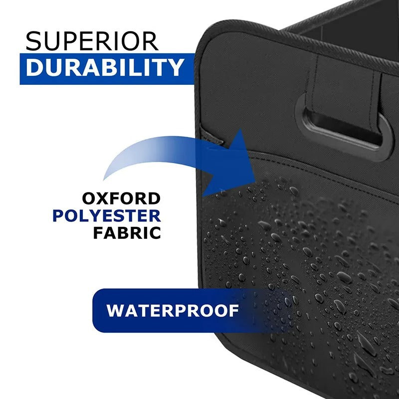 Black 3-in-1 Foldable Storage Organizer: Portable, Expandable, with Removable Dividers & 12 Extra Pockets – Your All-in-One Storage Solution