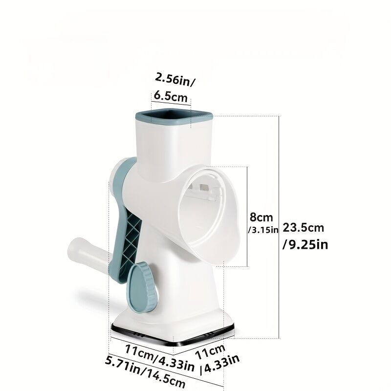 Three-Step Hand-Crank Ice Crusher｜Transparent Ice Box for Visible Operation, Anti-Slip Effort-Saving Design, 23.5cm Compact Body for Ice Making Anywhere