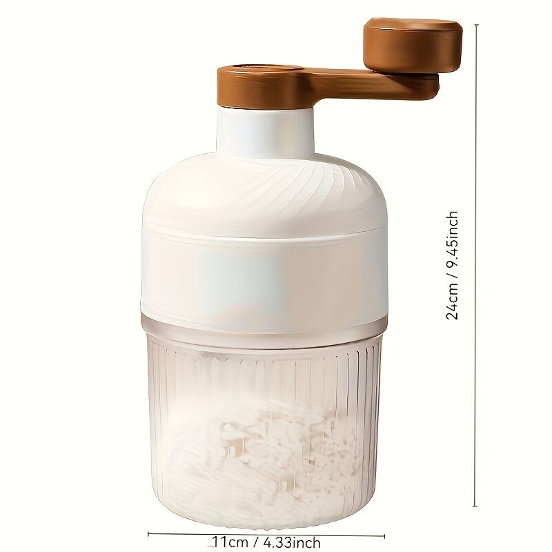 Hand-Crank Ice Maker in 10 Seconds｜Anti-Slip Handle + Transparent Large Ice Box, Unlock Colorful Summer Smoothies & Shaved Ice