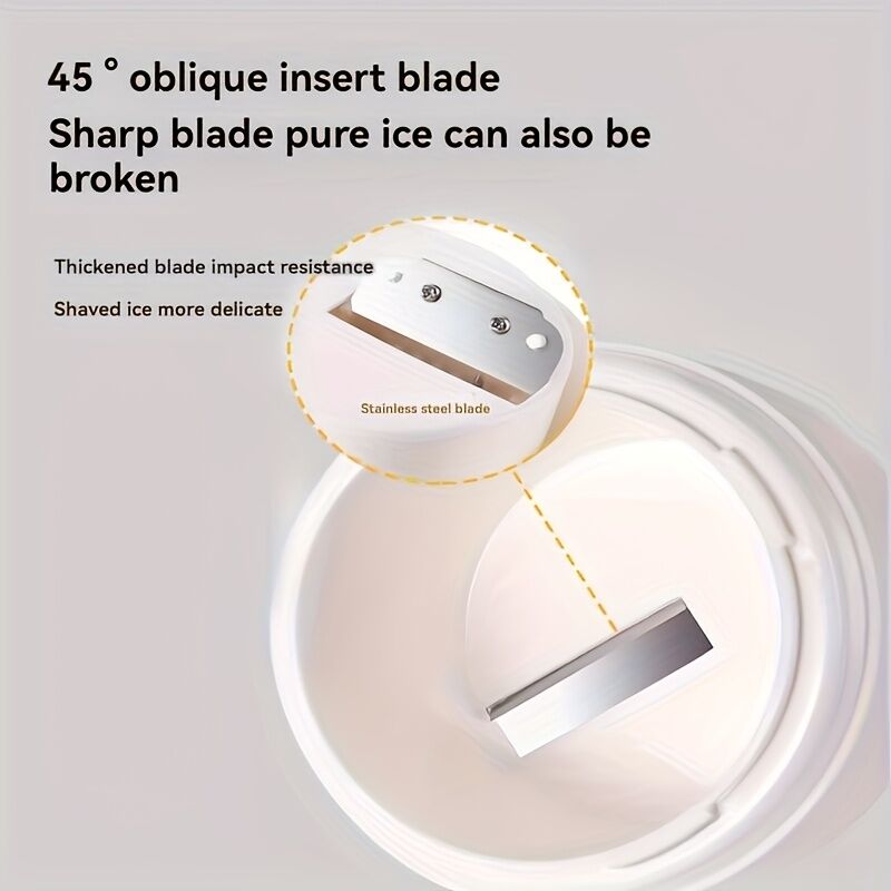 Hand-Crank Ice Maker in 10 Seconds｜Anti-Slip Handle + Transparent Large Ice Box, Unlock Colorful Summer Smoothies & Shaved Ice