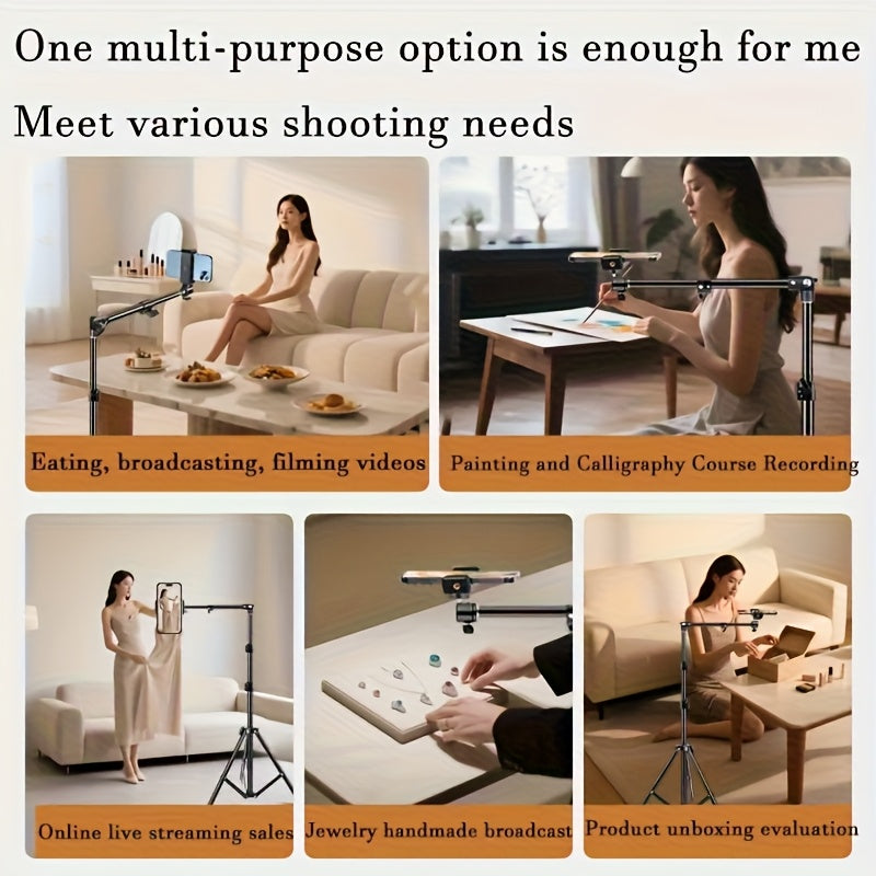 **Multi-Angle Flexible Shooting Stand: Your All-in-One Portable Assistant for Stable HD Live Streaming and Content Creation**