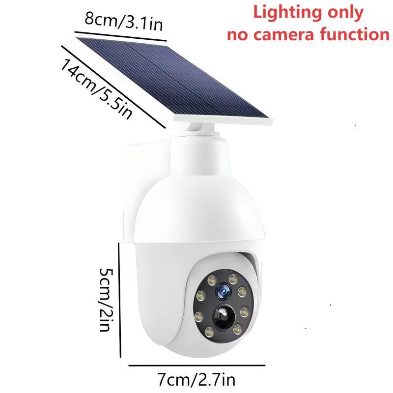 Solar sensor simulation camera light - No real monitoring function, simulated appearance design, smart sensor lighting, for outdoor security warning purposes | Energy-saving anti-theft solution | Warning lighting equipment