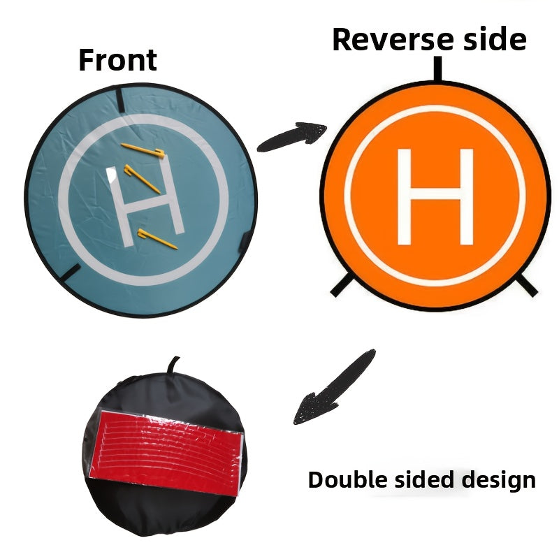 **Drone Quick-Fold Landing Pad + UV-Resistant Storage Bag Combo | Dual-Sided Takeoff/Landing, UV Protection & Shockproof, Ready-to-Go for Outdoor Aerial Photography, a Lightweight Protection System Designed for Pilots**（Yellow)）