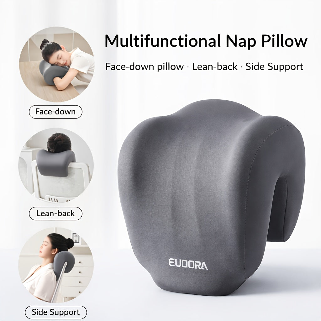Ergonomic Multi-functional Nap Pillow - Desk Rest Pillow with Neck/Side Support, Memory Foam Cushion for Office, Home & Travel(PINK)