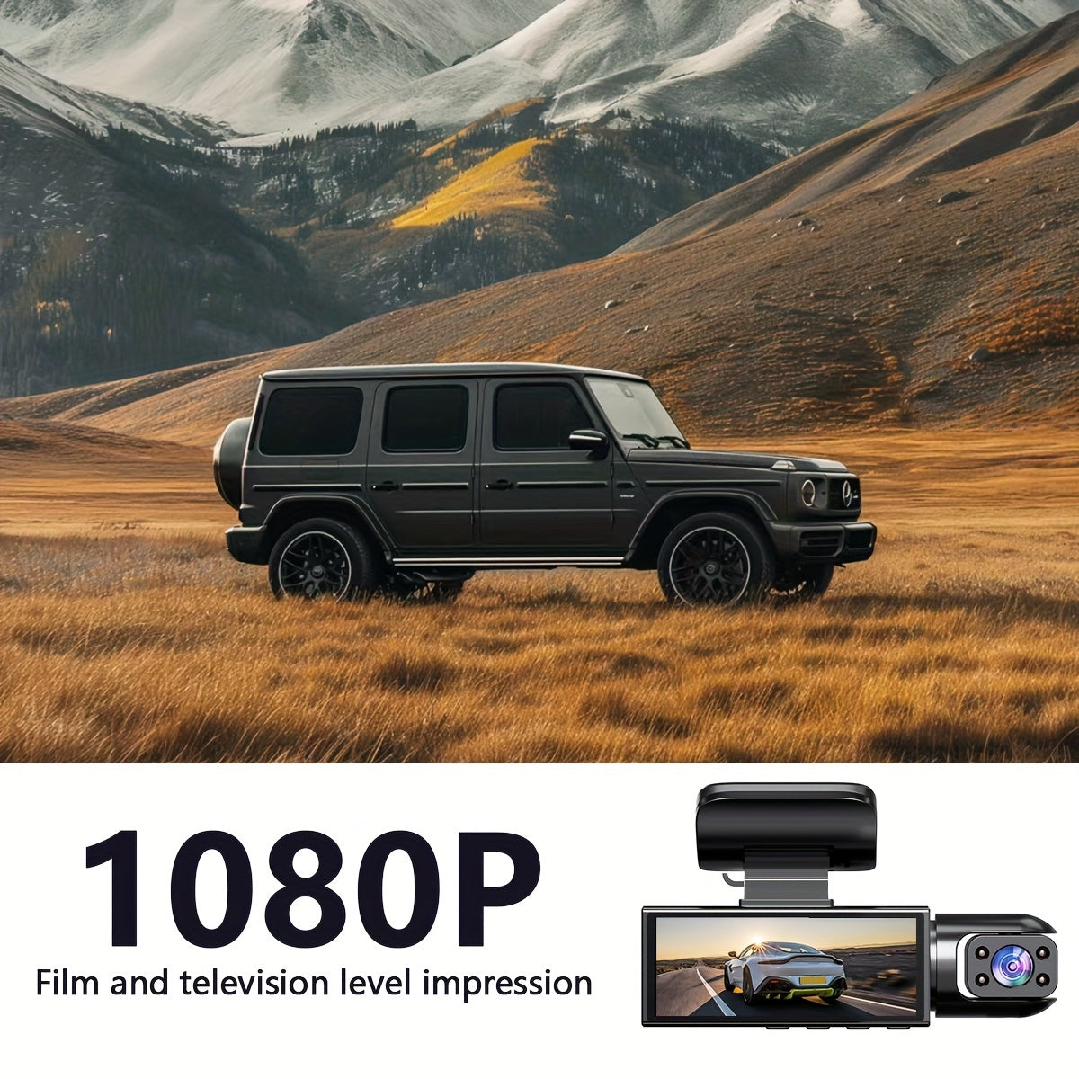 Super Memory Triple Cam Dash Cam! 32GB storage + 1080P HD triple lens, 170° panoramic coverage of front, cabin, and rear, 24/7 protection for your safe journey.